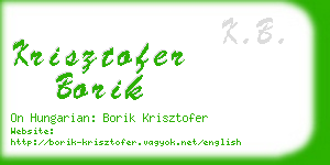 krisztofer borik business card